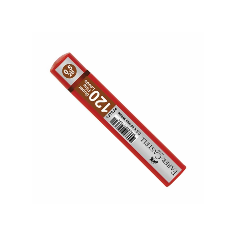 Faber Uç 0.5 2B 60mm 120’li Tüp Kırmızı