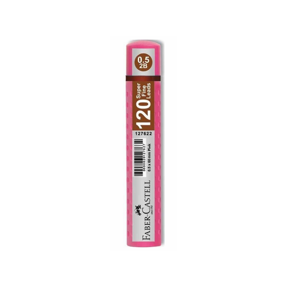Faber Uç 0.5 2B 60mm, 120’li Pembe Tüp 