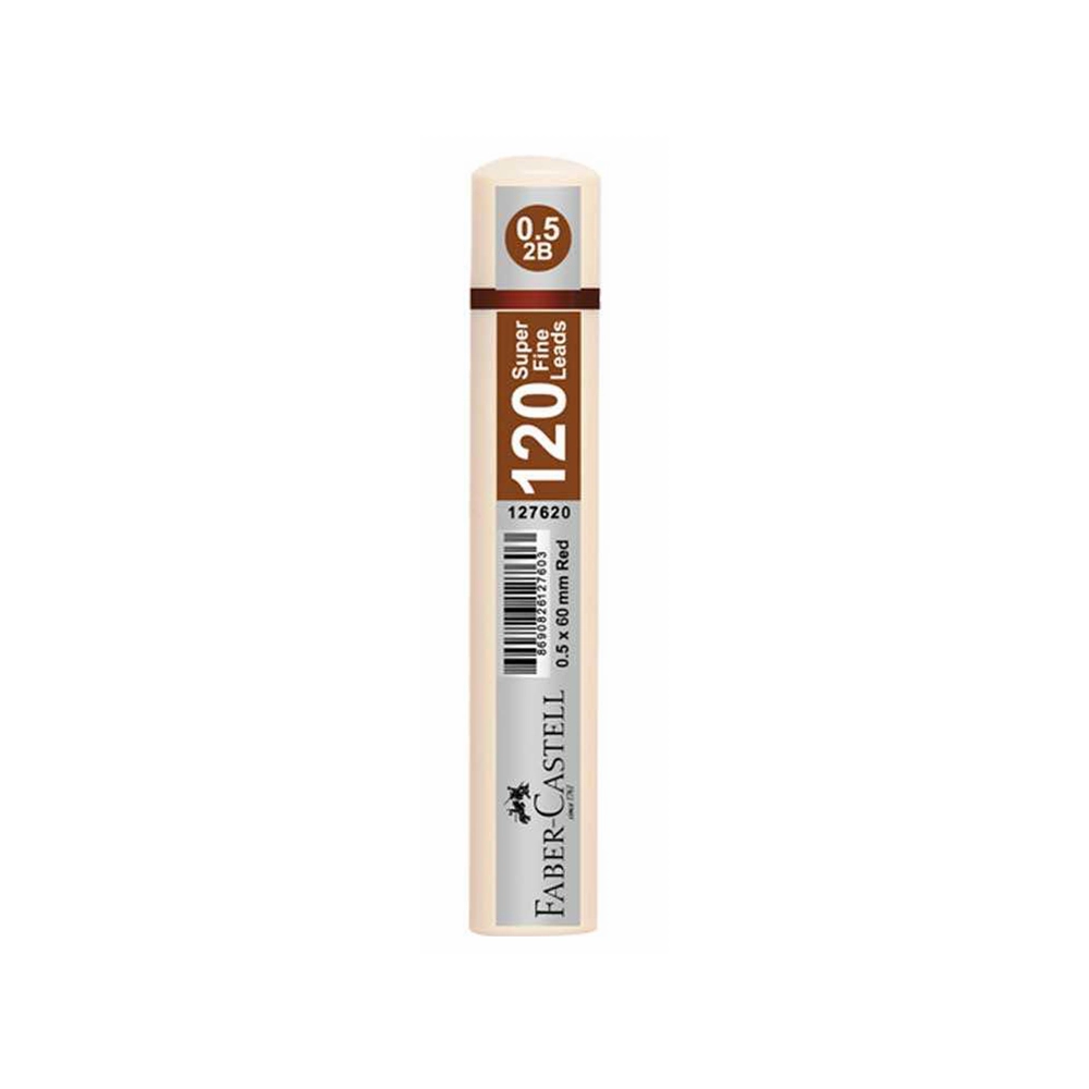 Faber Uç 0.5 2B 60mm, 120’li Beyaz Tüp 