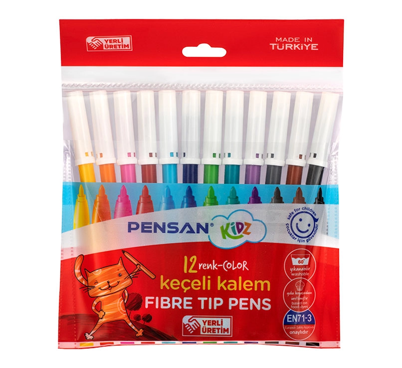 Pensan Kidz Keçeli Boya Kalemi 12 Renk 