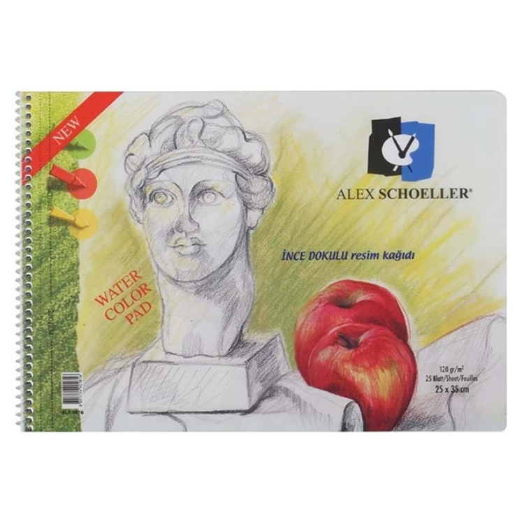 Alex Schoeller Resim Defteri 25X35 Cm Sipİralli 120 Gr 15Yp