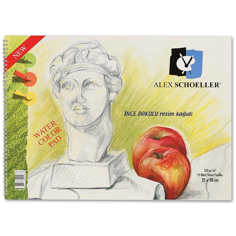 Alex Schoeller Resim Defteri 35X50 Cm Sipralli 120 Gr 15Yp