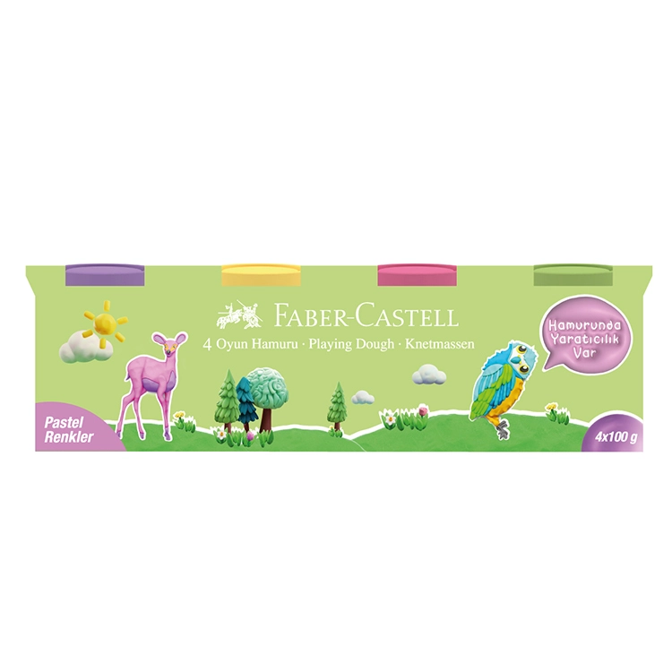 Faber Castell Oyun Hamuru 4x100 Pastel Renkler 5170000043000