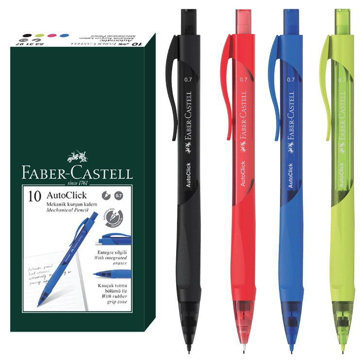 Faber Castell Versatil Kalem Autoclick 0.7 Mm Renkli Gövde Klasik 