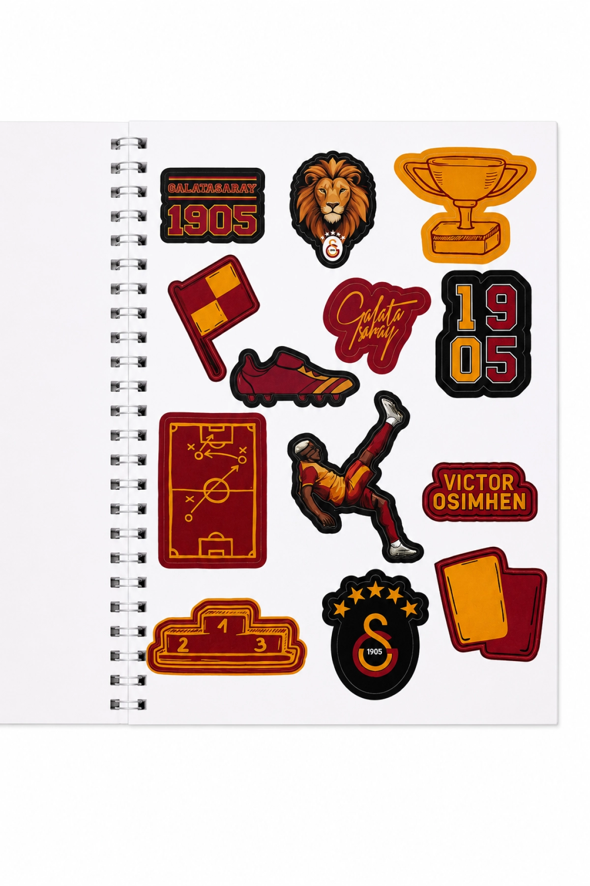 Galatasaray Lisanslı Icardi ve Osimhen Baskılı Sticker Kitabı