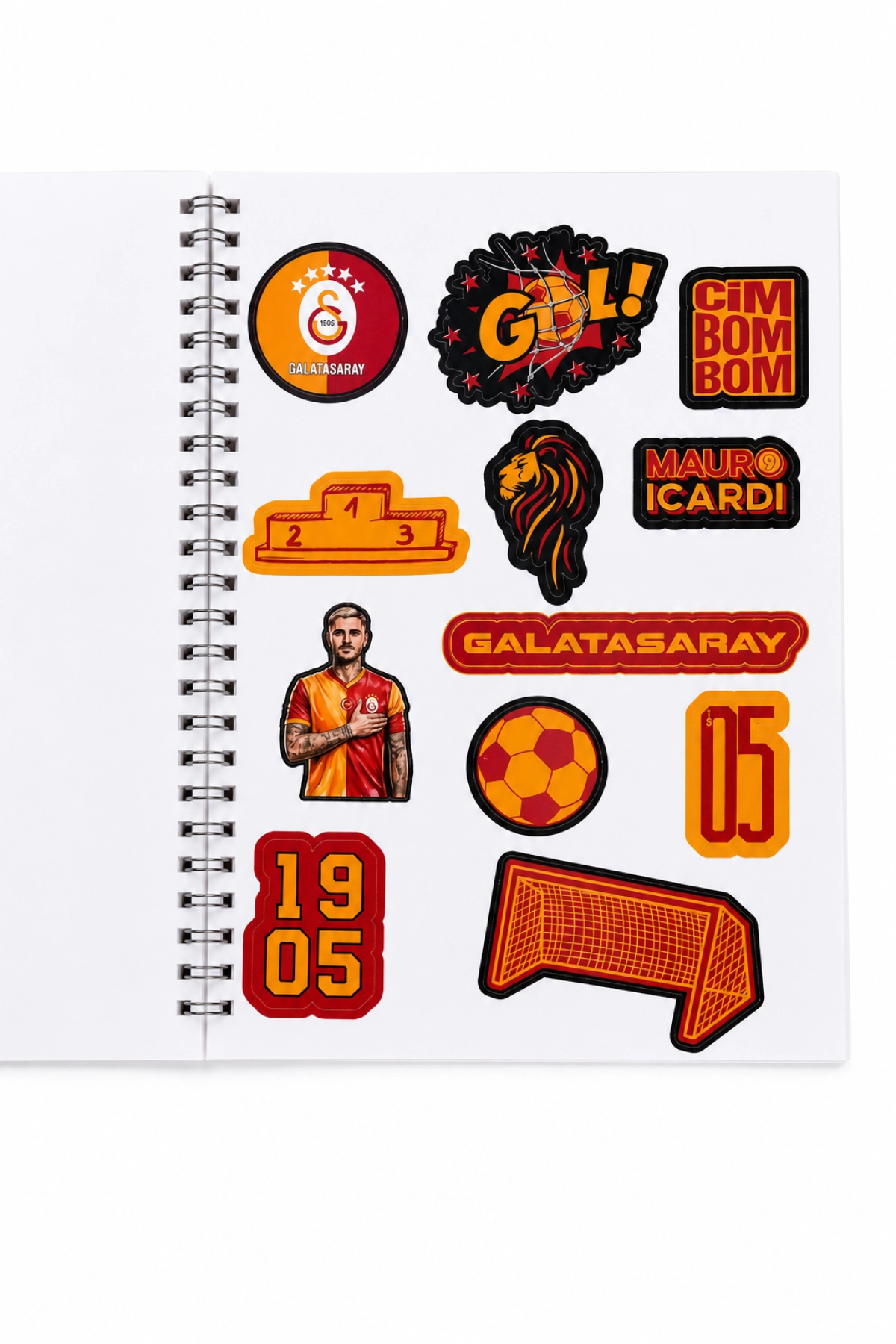 Galatasaray Lisanslı Icardi ve Osimhen Baskılı Sticker Kitabı