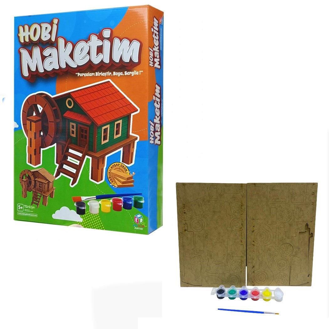 Hobi Hedmak03 Ahşap Değirmen Boyama Seti