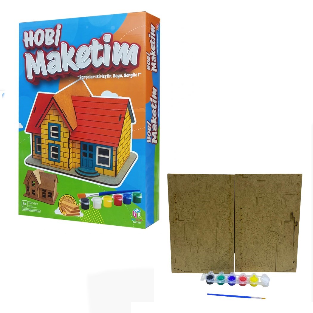 Hobi Hedmak07 Ahşap Norveç Ev Boyama Seti