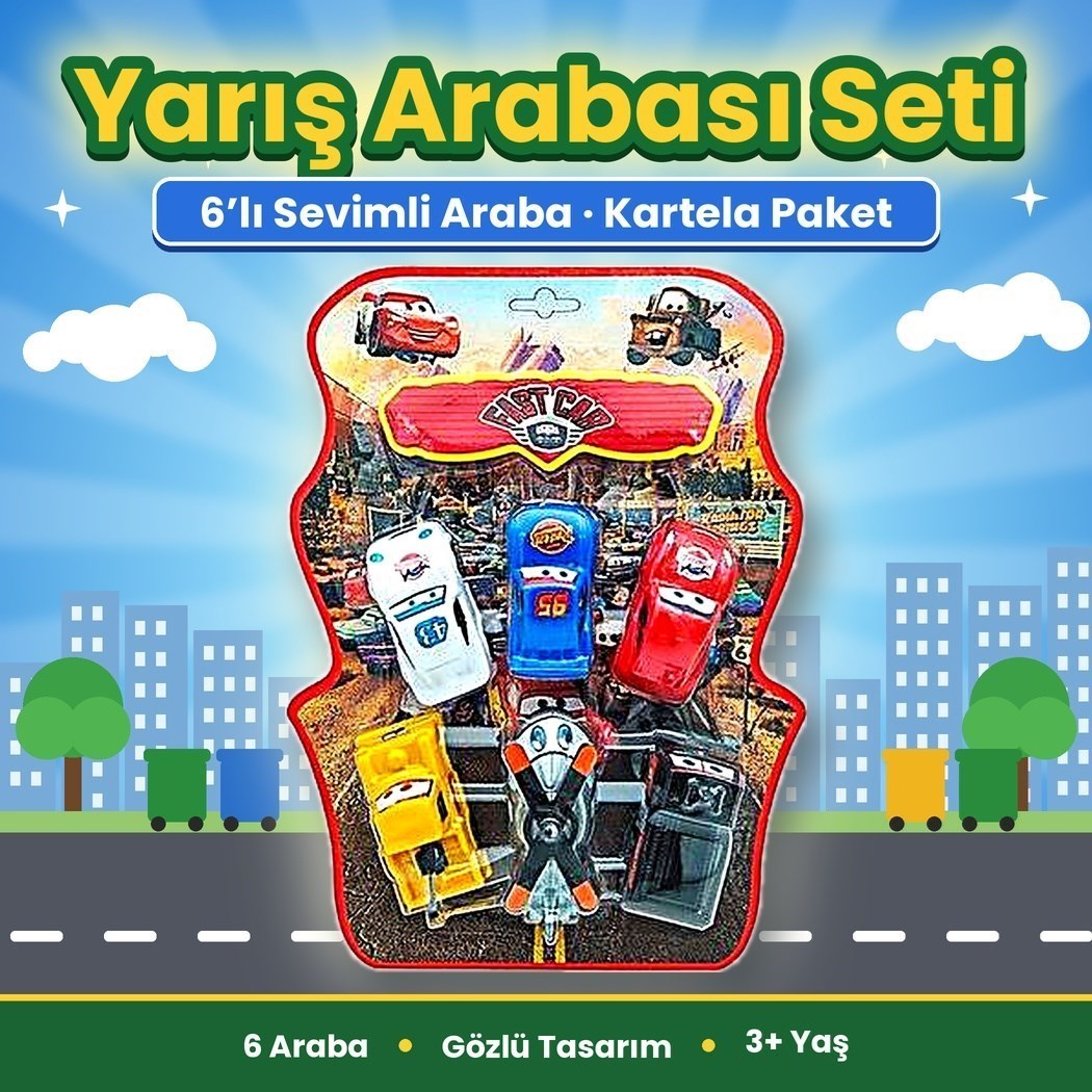 Kartela 2047 Pvc 6lı Araba Setleri