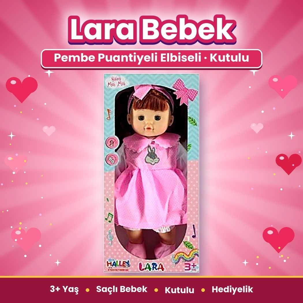 Halley 62001 Lara Sesli Et Ve Bez Bebek 40cm
