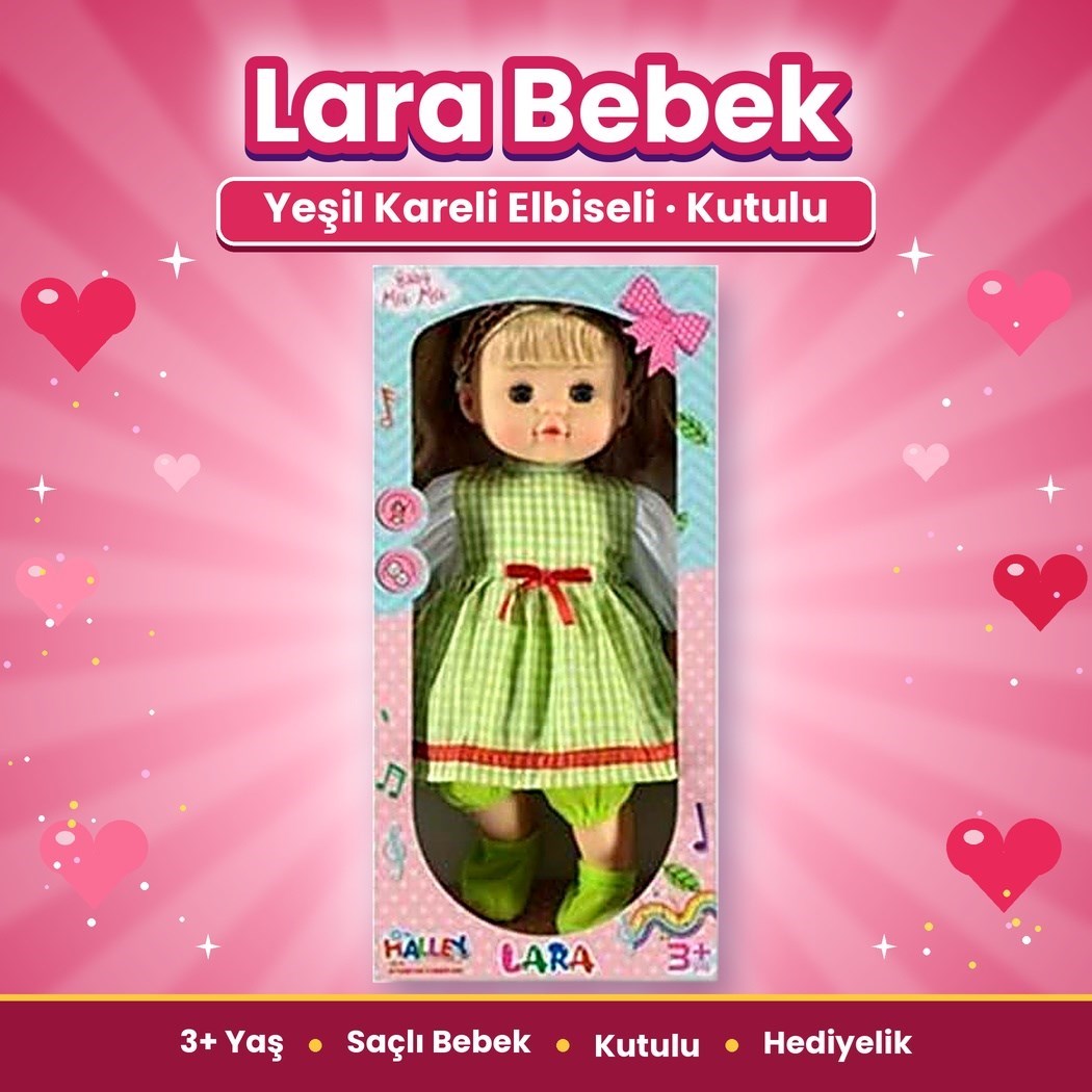 Halley 62001 Lara Sesli Et Ve Bez Bebek 40cm