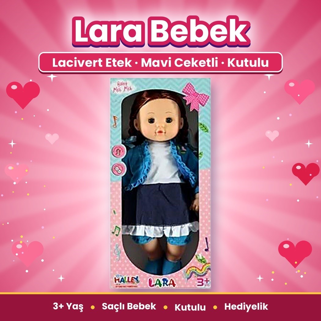 Halley 62001 Lara Sesli Et Ve Bez Bebek 40cm