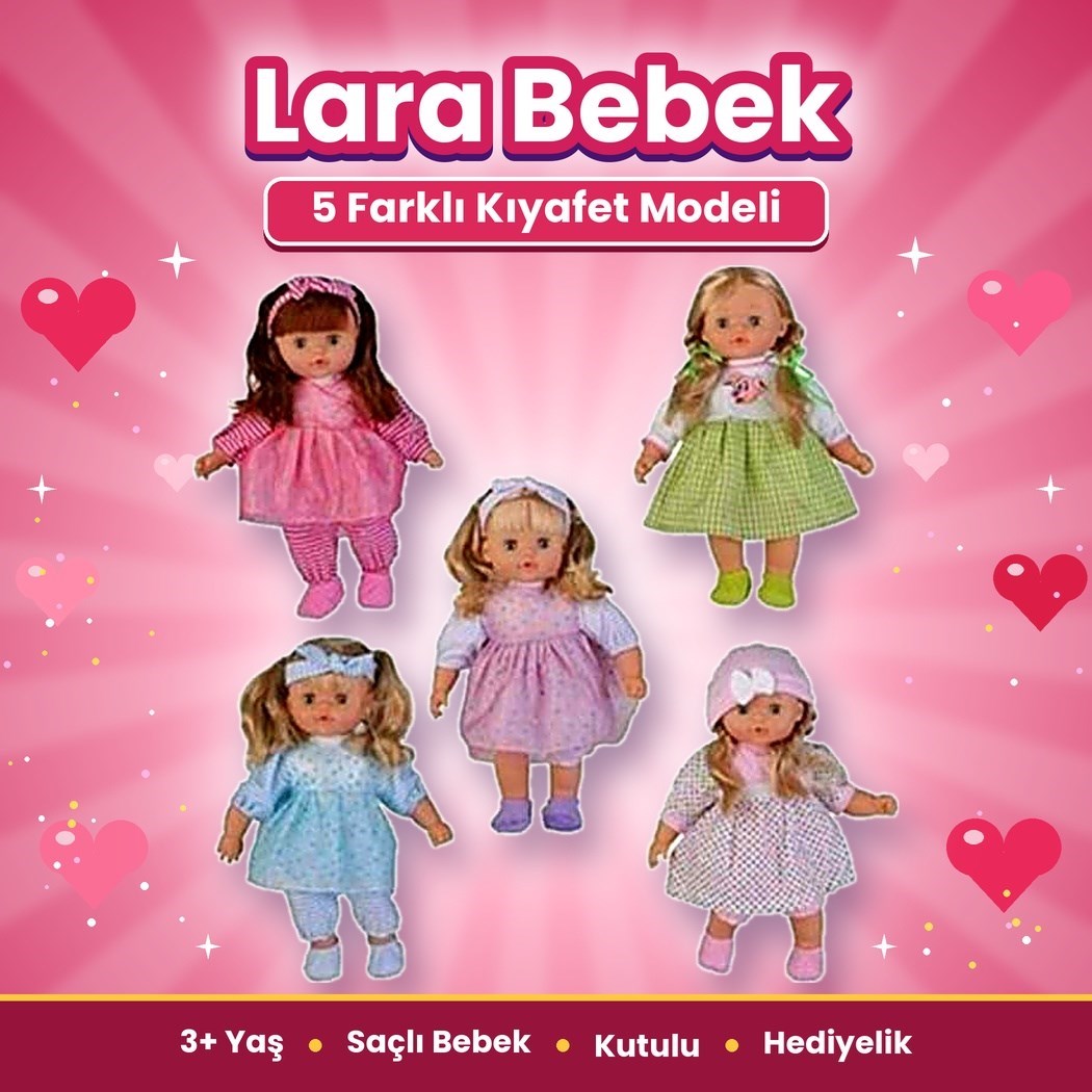 Halley 62001 Lara Sesli Et Ve Bez Bebek 40cm