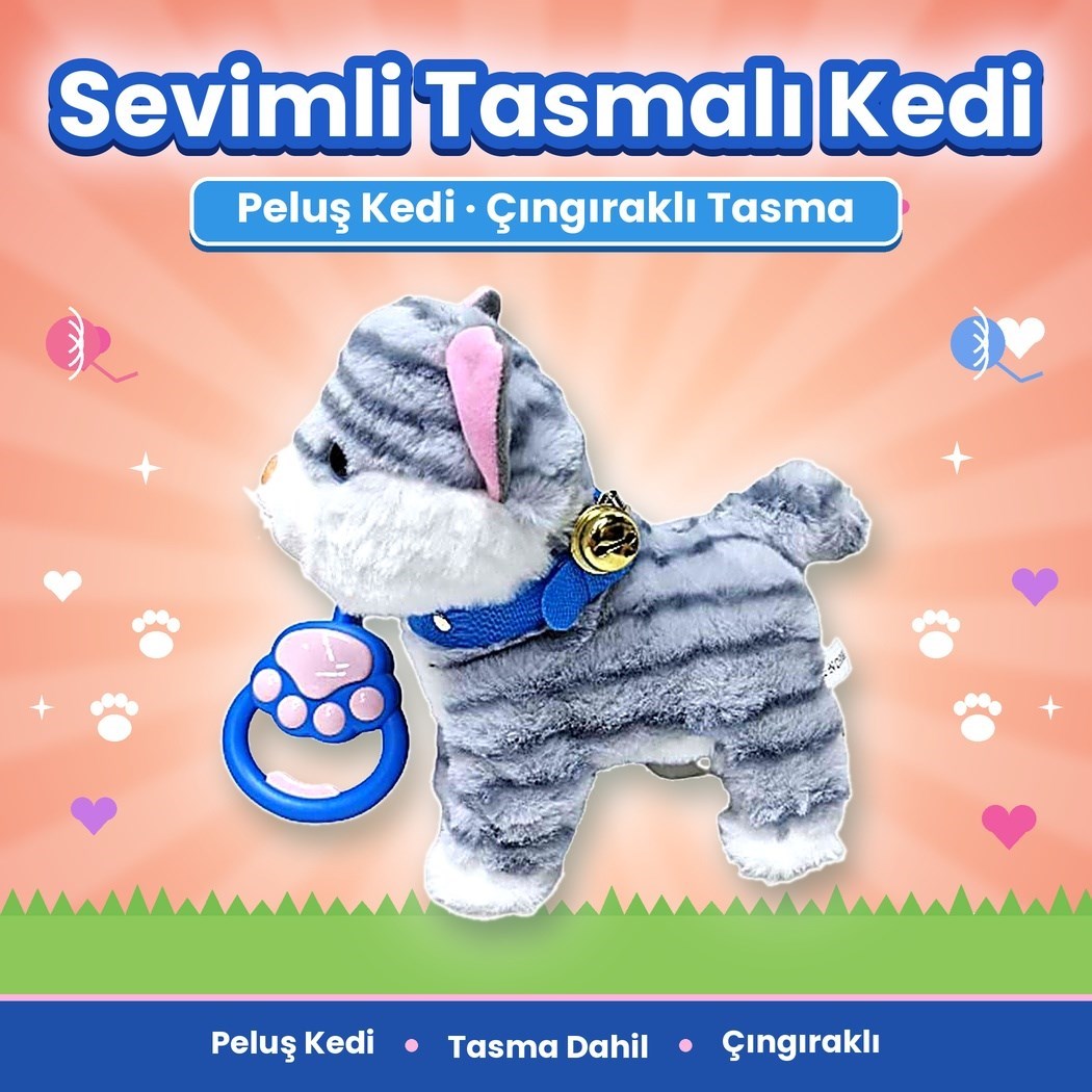 Tasmalı DOG-001 Sesli Sevimli Mia Kedi Kumandalı