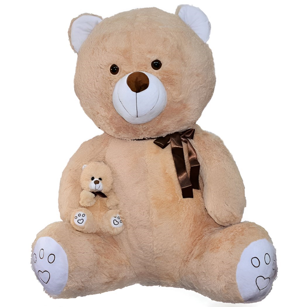 Halley%2062731%20Peluş%20100cm%20Parlak%20Yavrulu%20Ayı