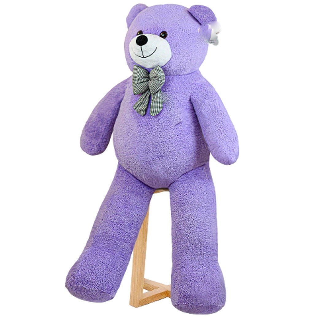 Peluş 160cm Papyonlu Mor Uzun Ayı