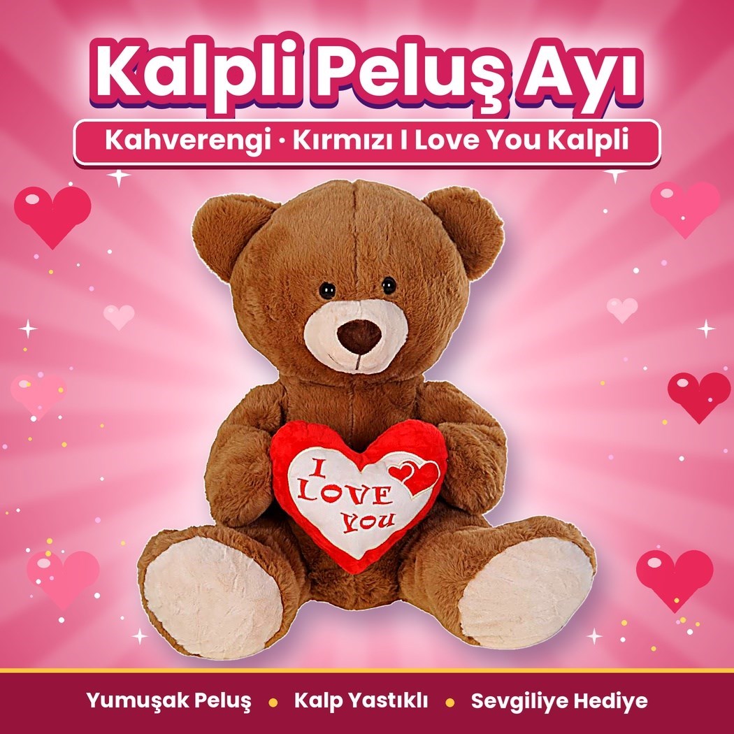 Halley 50231 Peluş 55cm Kalpli Love Ayı