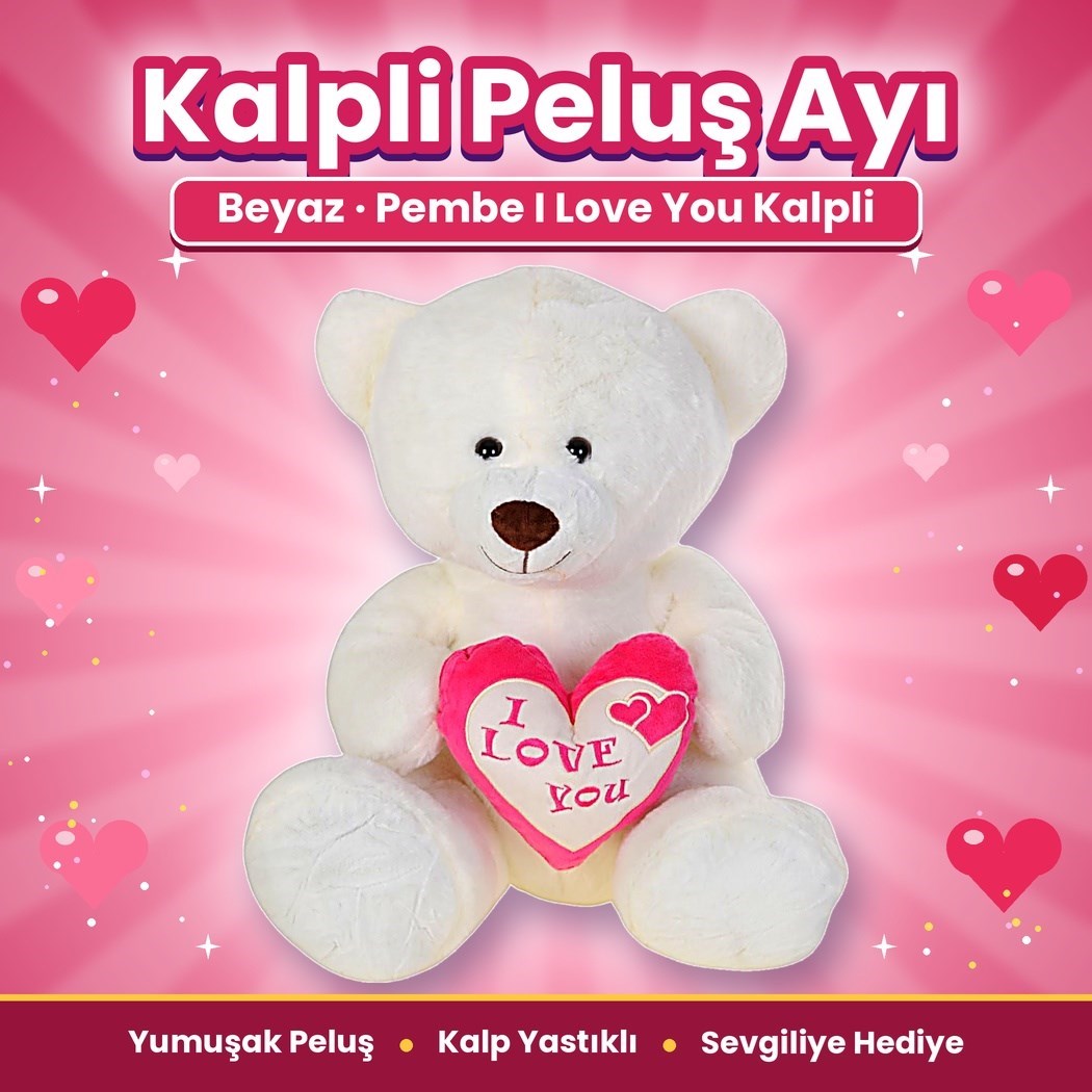 Halley 50231 Peluş 55cm Kalpli Love Ayı