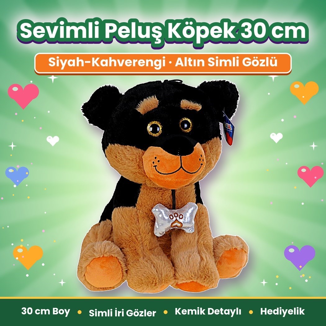Halley 62927 Peluş 30cm Sesli Asorti Köpek