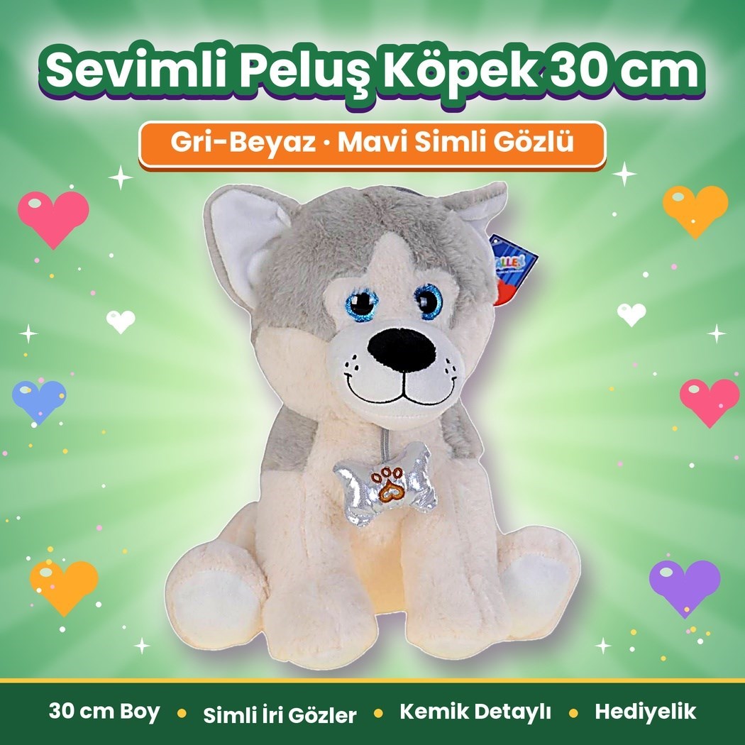 Halley 62927 Peluş 30cm Sesli Asorti Köpek