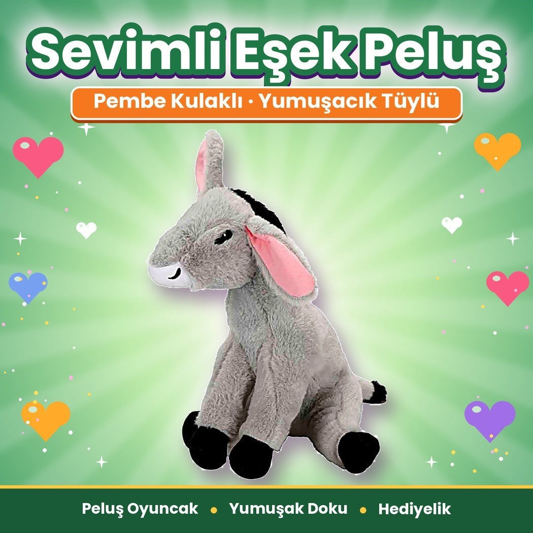 Pufu 04001 Peluş 35cm Eşek