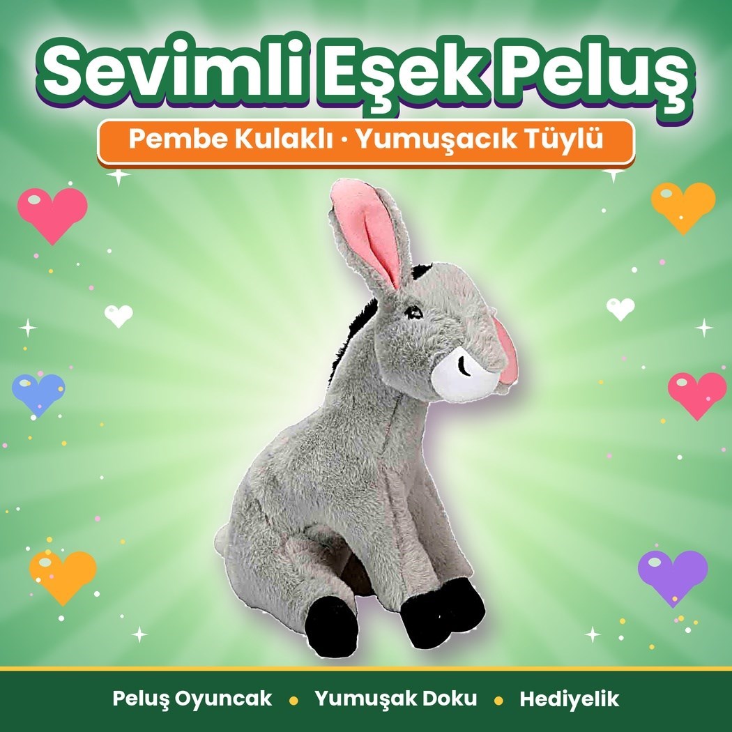 Pufu 04001 Peluş 35cm Eşek