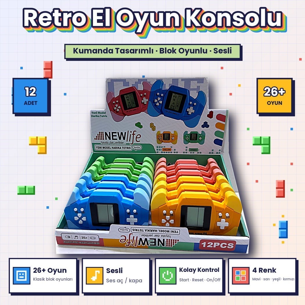 Nostaljik Tetris CLKN2594 Joystick 12li