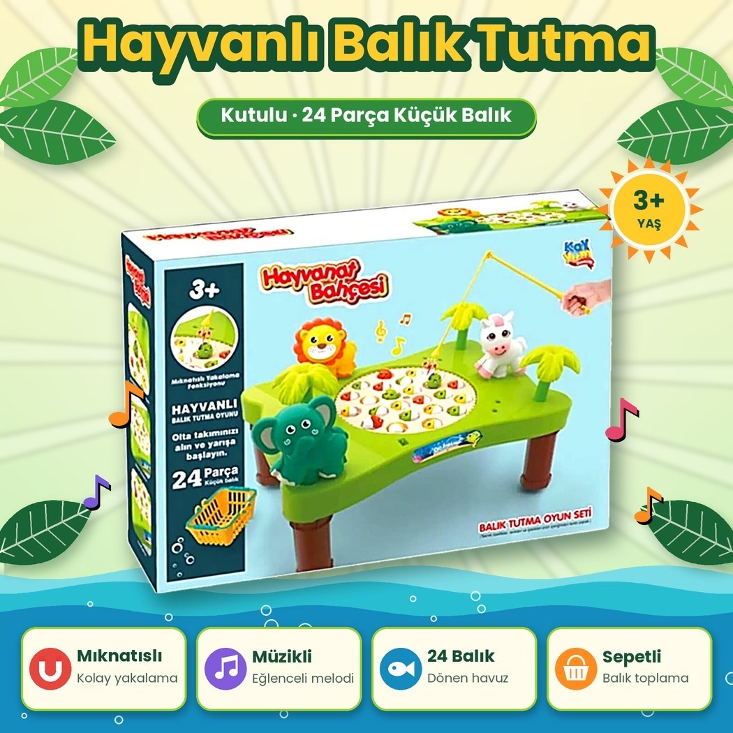 Kayyum 4030 Pilli Hayvanlar Balık Oyunu