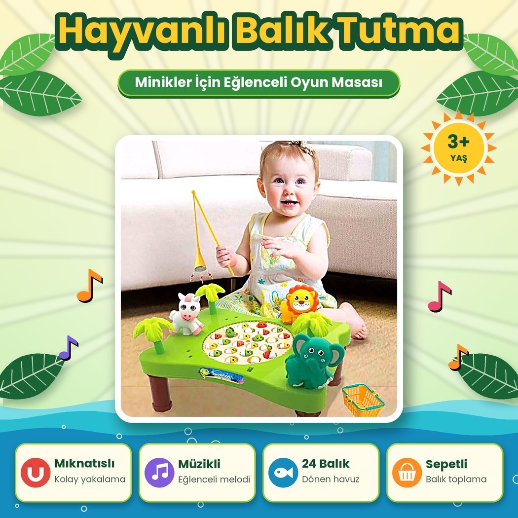 Kayyum 4030 Pilli Hayvanlar Balık Oyunu