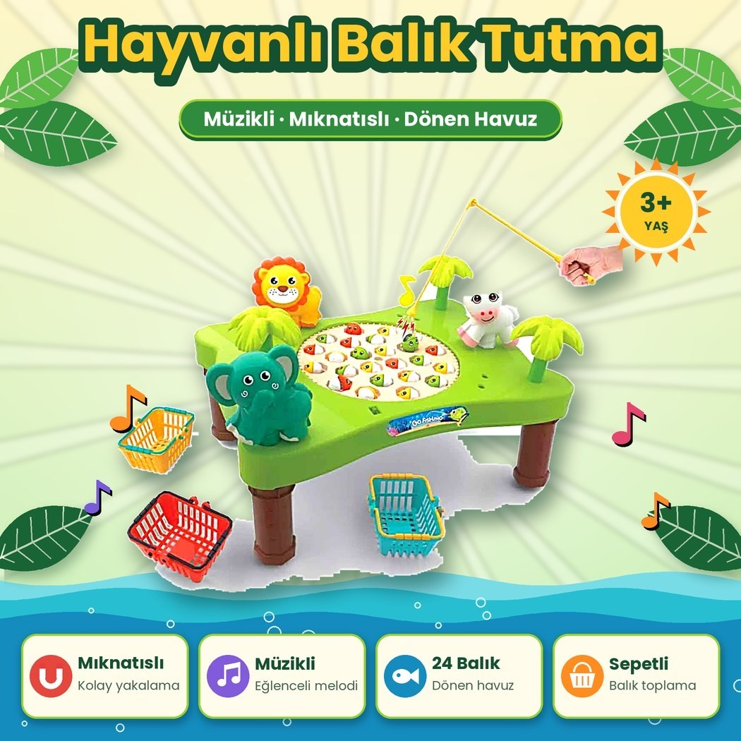 Kayyum 4030 Pilli Hayvanlar Balık Oyunu