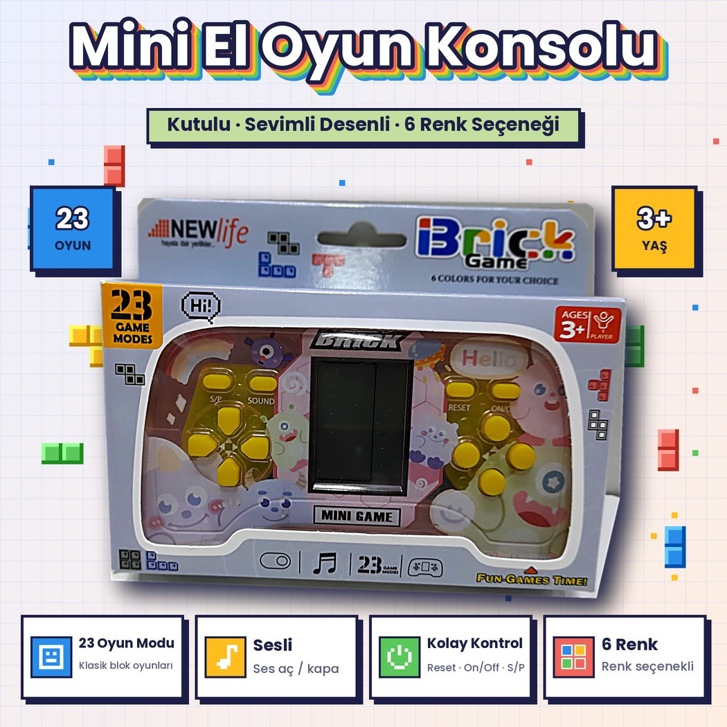 Nostaljik Tetris CLKN2598 Figürlü Desen