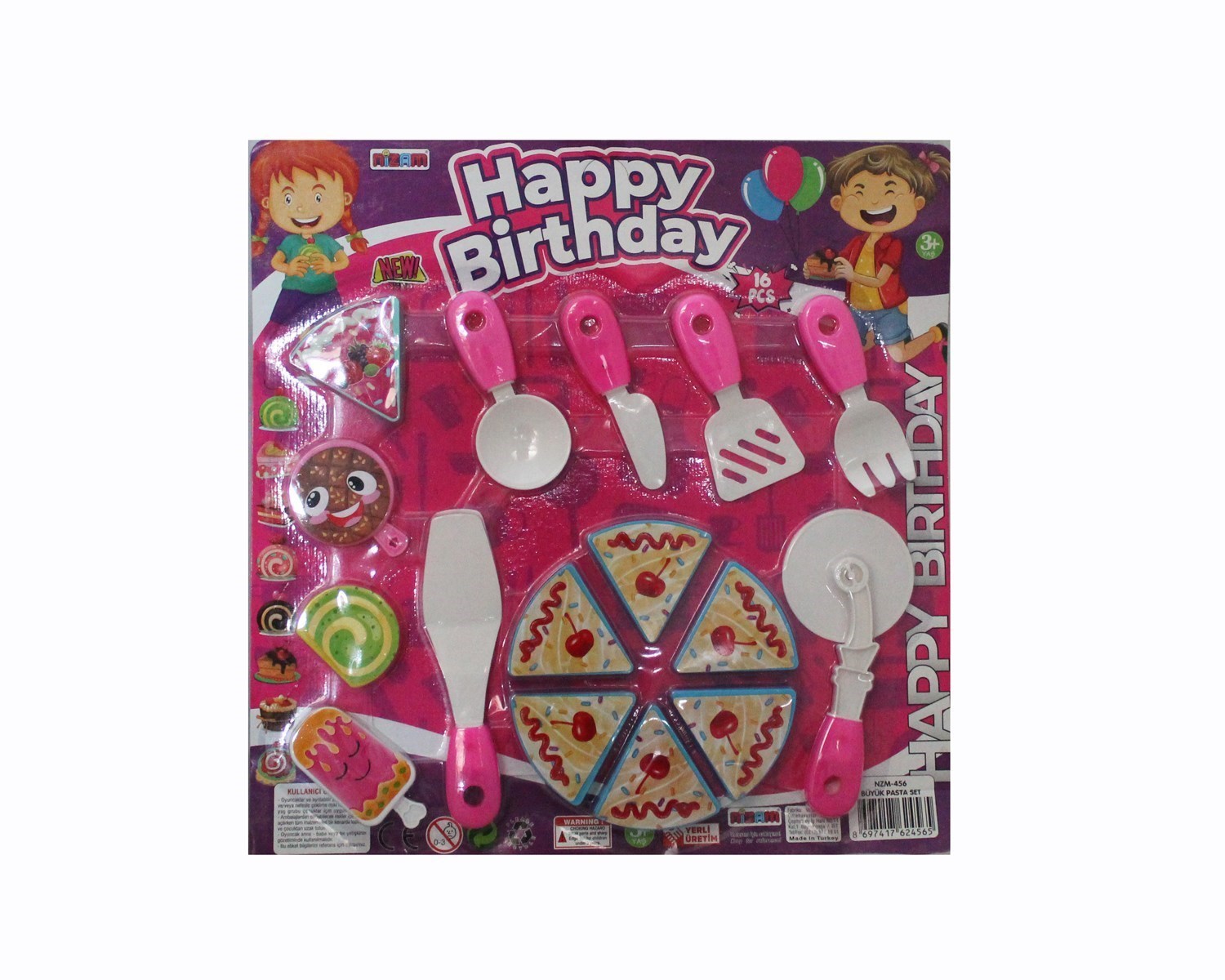 Kartela Büyük Pasta Set 16pcs NZM456
