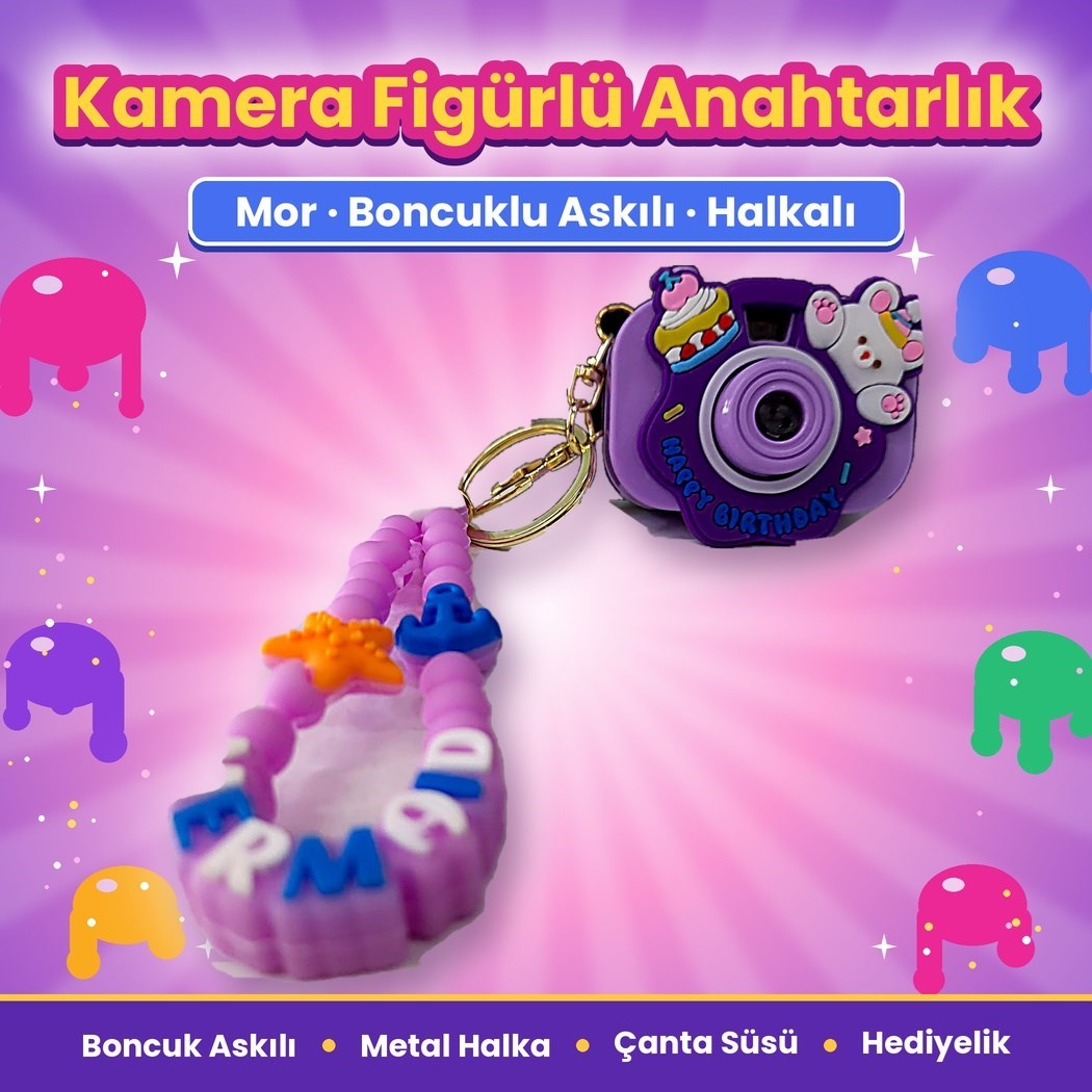 Anahtarlık AND Fotoğraf Makineli Resimli 12li