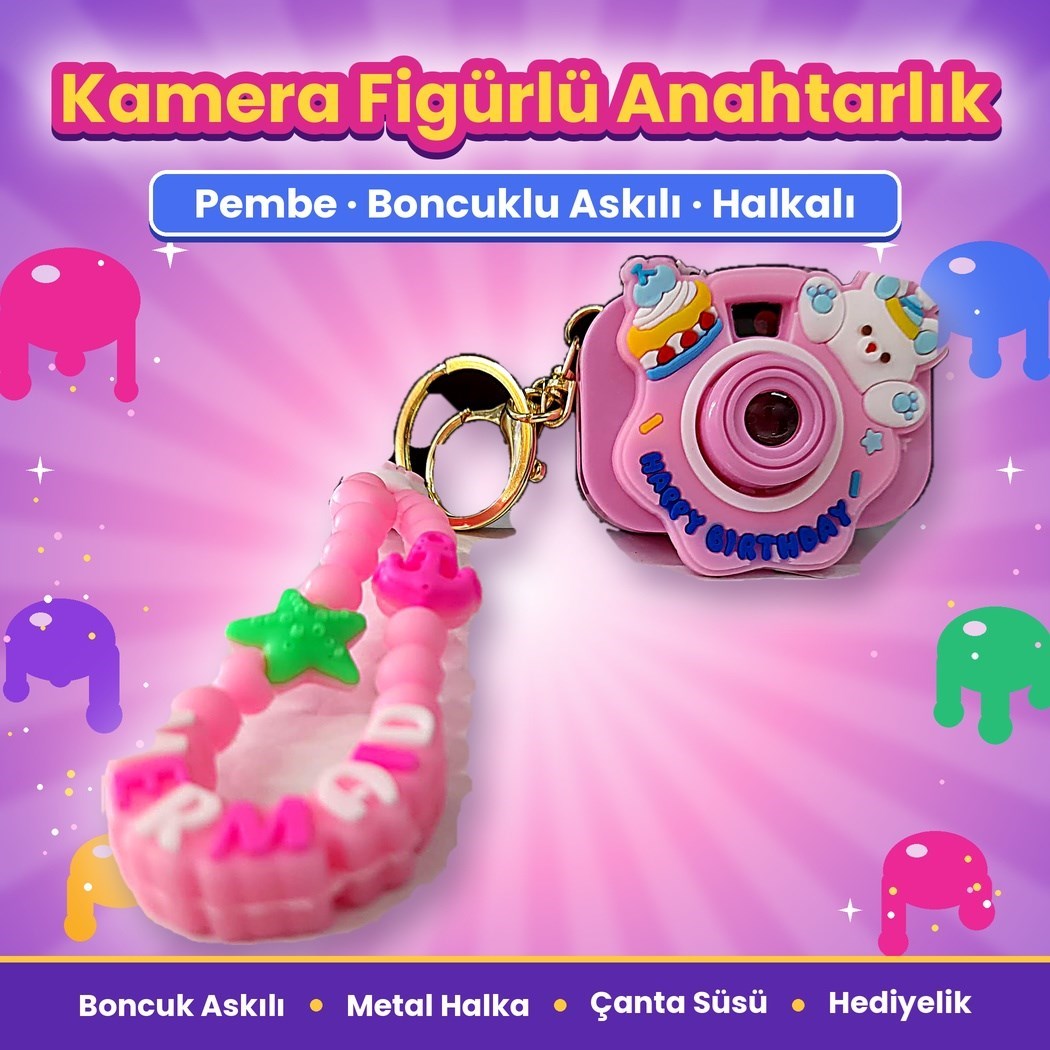 Anahtarlık AND Fotoğraf Makineli Resimli 12li