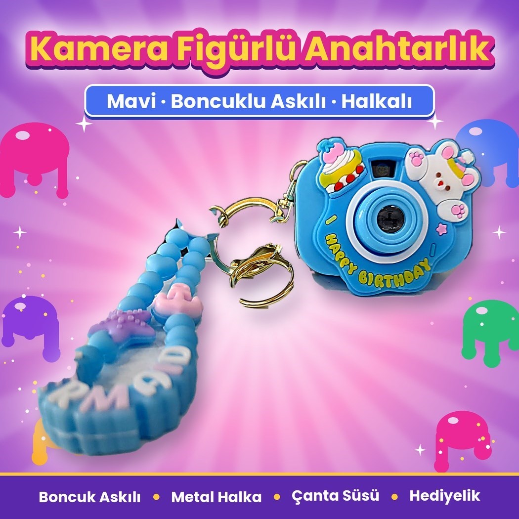 Anahtarlık AND Fotoğraf Makineli Resimli 12li