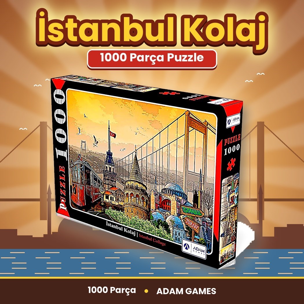 Kutulu Puzzle 48*68cm 1000 Parça