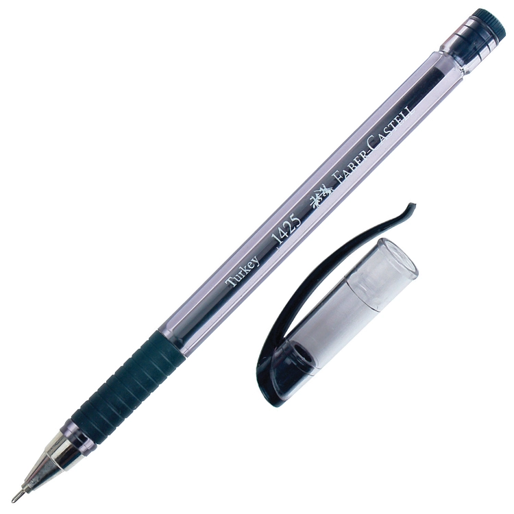 Faber Castell Tükenmez Kalem 1425 İğne Uç Siyah 10 Adet