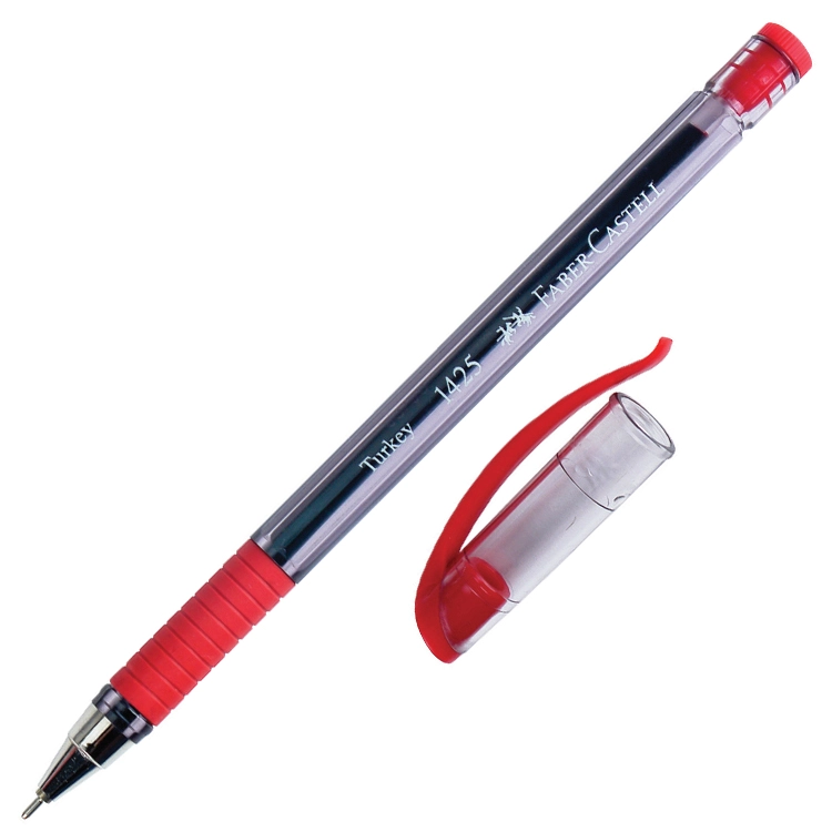 Faber Castell Tükenmez Kalem 1425 İğne Uç Kırmızı 