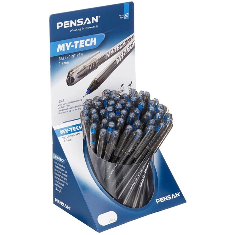 Pensan My-Tech Tükenmez Kalem 0.7 Mm Mavi 60’Lı 