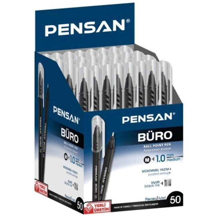 Pensan 2270 Büro Tükenmez Kalem 1 Mm Siyah 50’li Paket