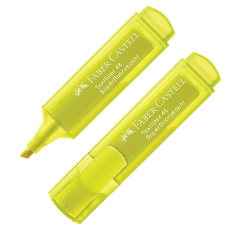 Faber Castell Fosforlu Kalem 1546 Şeffaf Gövde Sarı