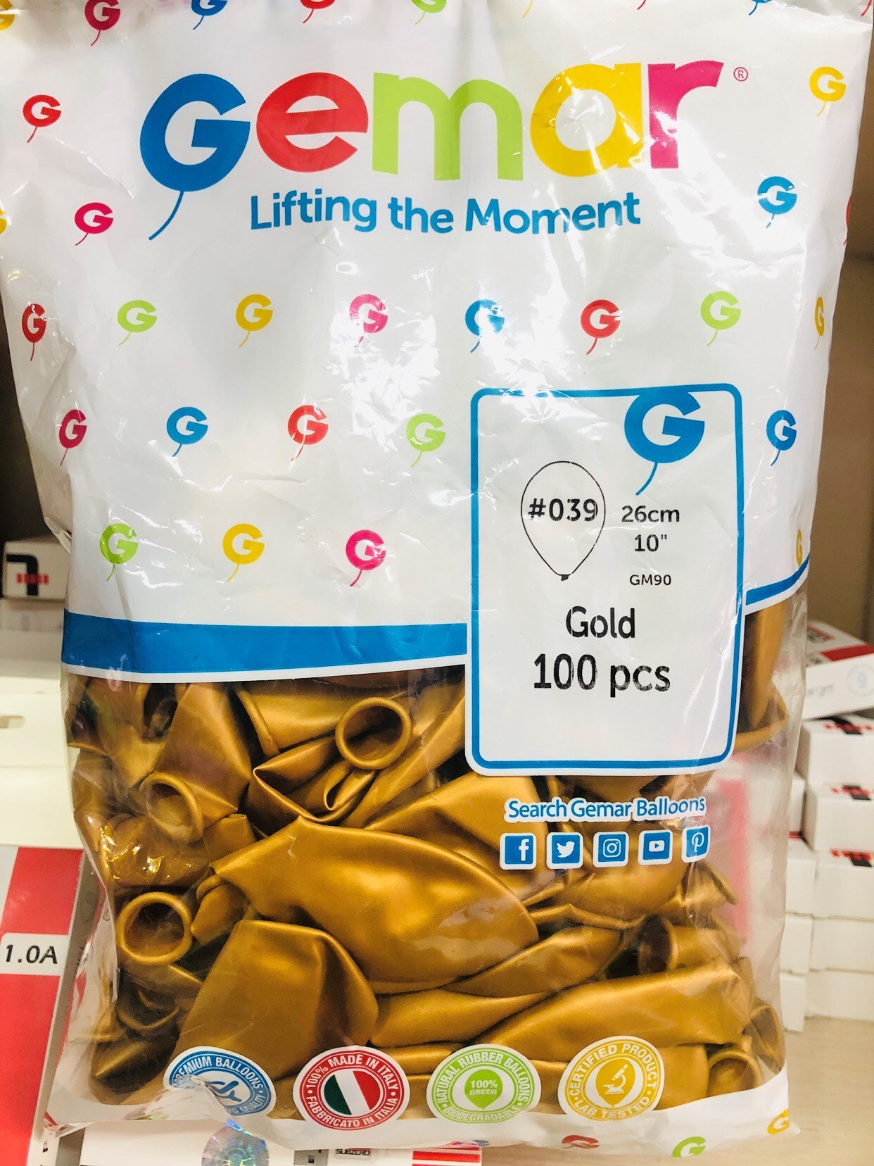 Balon Gemar Metalik Altın 11inch 100lü