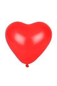 Atom Balon Kırmızı Kalp Baskısız 100lü