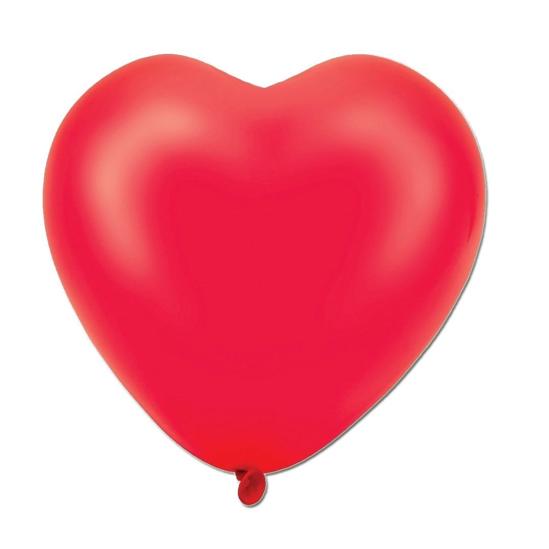 Atom Balon Kırmızı Kalp Baskısız 100lü