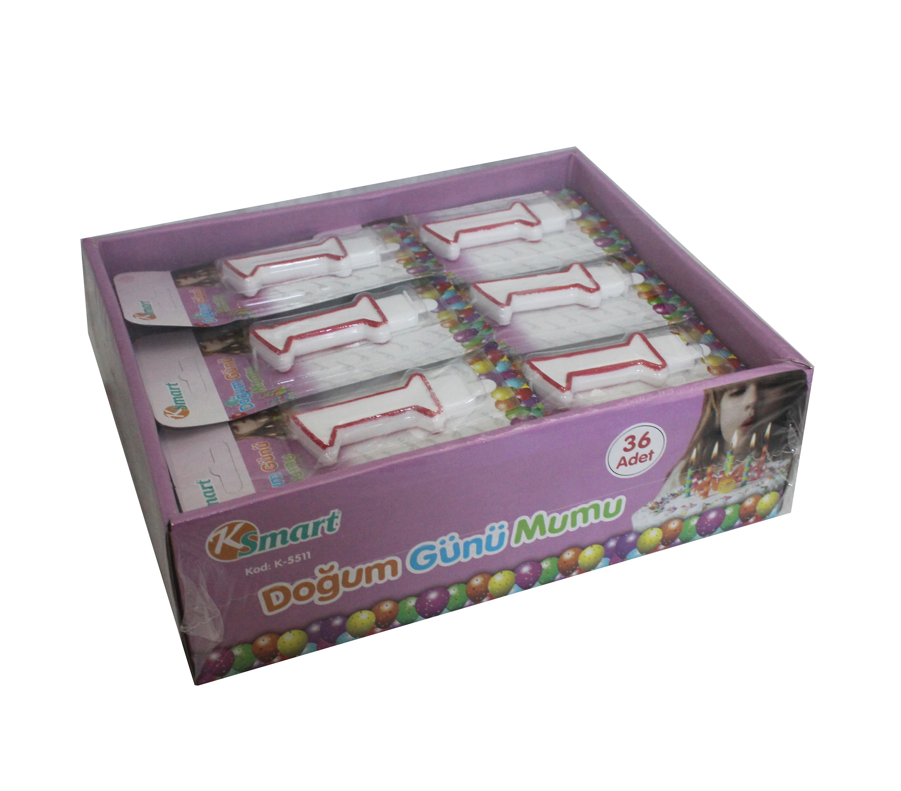 Rakamlı Karma Numara Mum K5511 36lı
