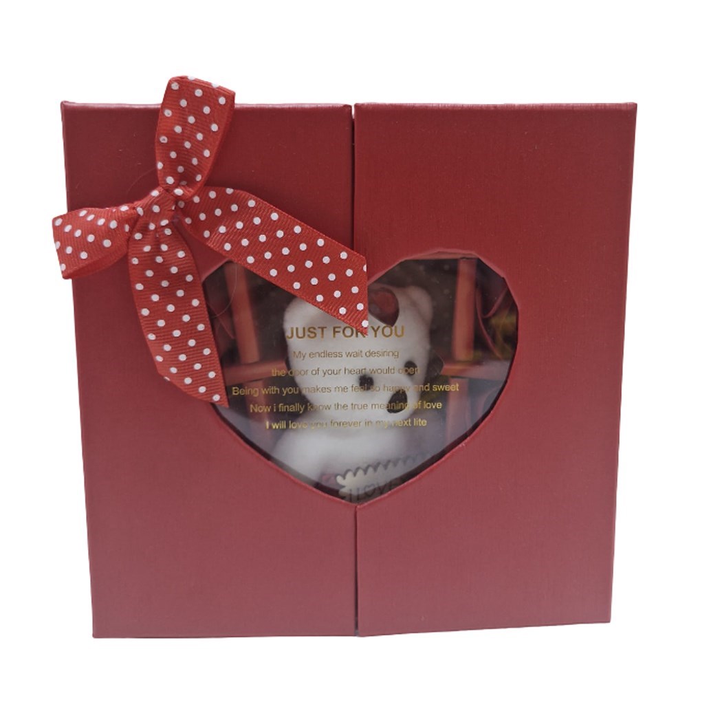 Kutulu 9L Ayıcıklı Güllü Hediyelik 16cm