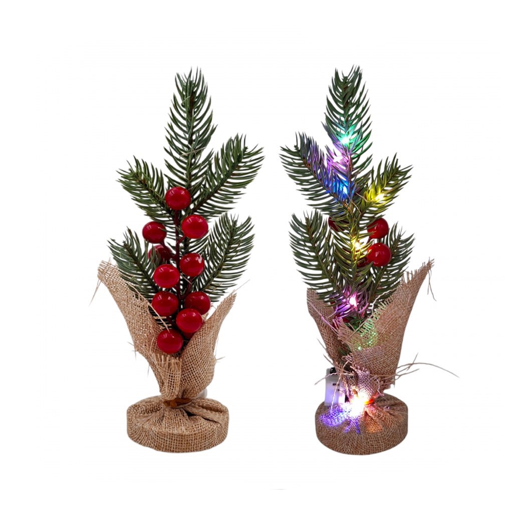 Poşette 2504147 Işıklı 24cm Yılbaşı Ağacı