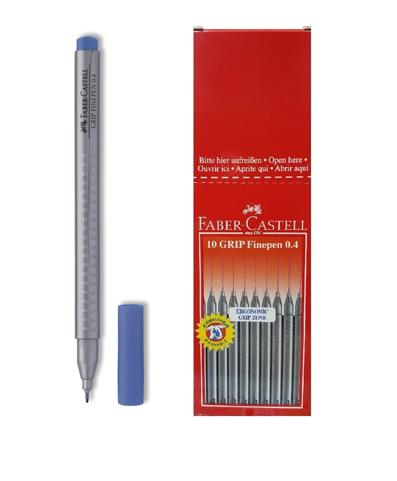 Faber Castell Finepen Kalem Grip 0.4 Mm Koyu Mavi 