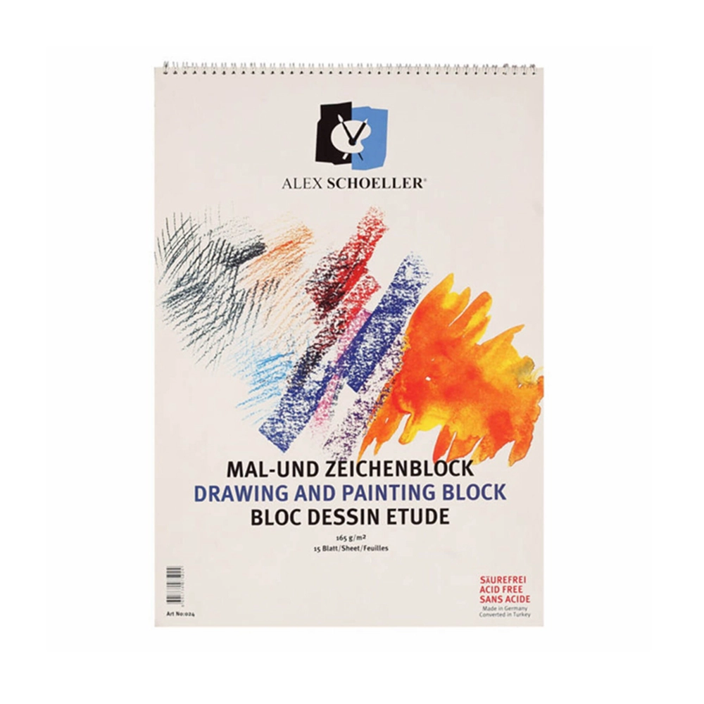 Alex Schoeller Dokulu Resim Defteri 25X35 Cm Sipralli 165 Gr 15 Yaprak
