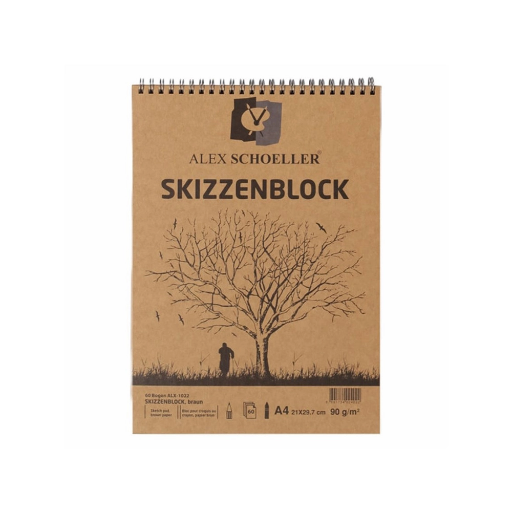 Alex Schoeller Bloknot A4 Kraft Spiralli 60’Lı